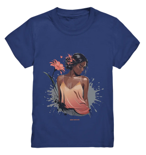 Farbige Eleganz – Stilvolle Frau in einer kreativen Komposition - Kids Premium Shirt Bright Lights Arts