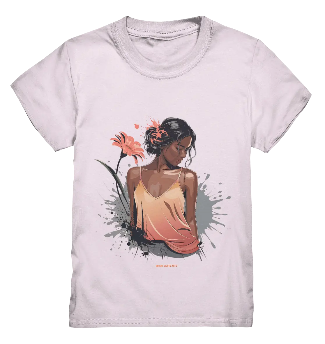 Farbige Eleganz – Stilvolle Frau in einer kreativen Komposition - Kids Premium Shirt Bright Lights Arts