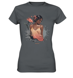 Farbige Eleganz – Stilvolle Frau in einer kreativen Komposition - Ladies Premium Shirt Bright Lights Arts