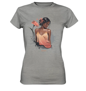 Farbige Eleganz – Stilvolle Frau in einer kreativen Komposition - Ladies Premium Shirt Bright Lights Arts