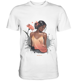 Farbige Eleganz – Stilvolle Frau in einer kreativen Komposition - Premium Shirt Bright Lights Arts