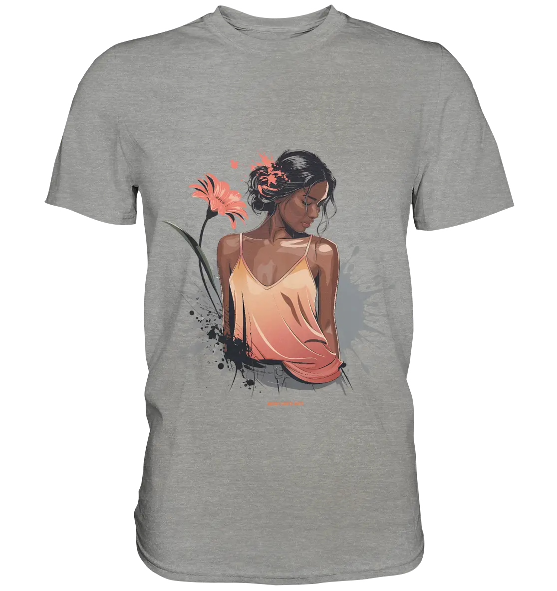 Farbige Eleganz – Stilvolle Frau in einer kreativen Komposition - Premium Shirt Bright Lights Arts