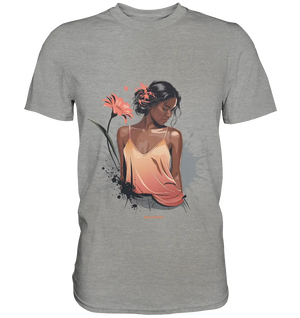 Farbige Eleganz – Stilvolle Frau in einer kreativen Komposition - Premium Shirt Bright Lights Arts