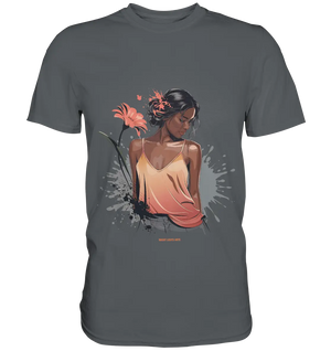 Farbige Eleganz – Stilvolle Frau in einer kreativen Komposition - Premium Shirt Bright Lights Arts