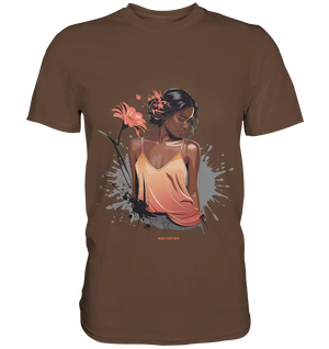 Farbige Eleganz – Stilvolle Frau in einer kreativen Komposition - Premium Shirt Bright Lights Arts