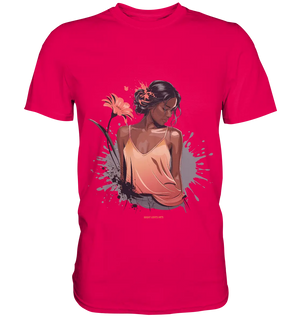 Farbige Eleganz – Stilvolle Frau in einer kreativen Komposition - Premium Shirt Bright Lights Arts