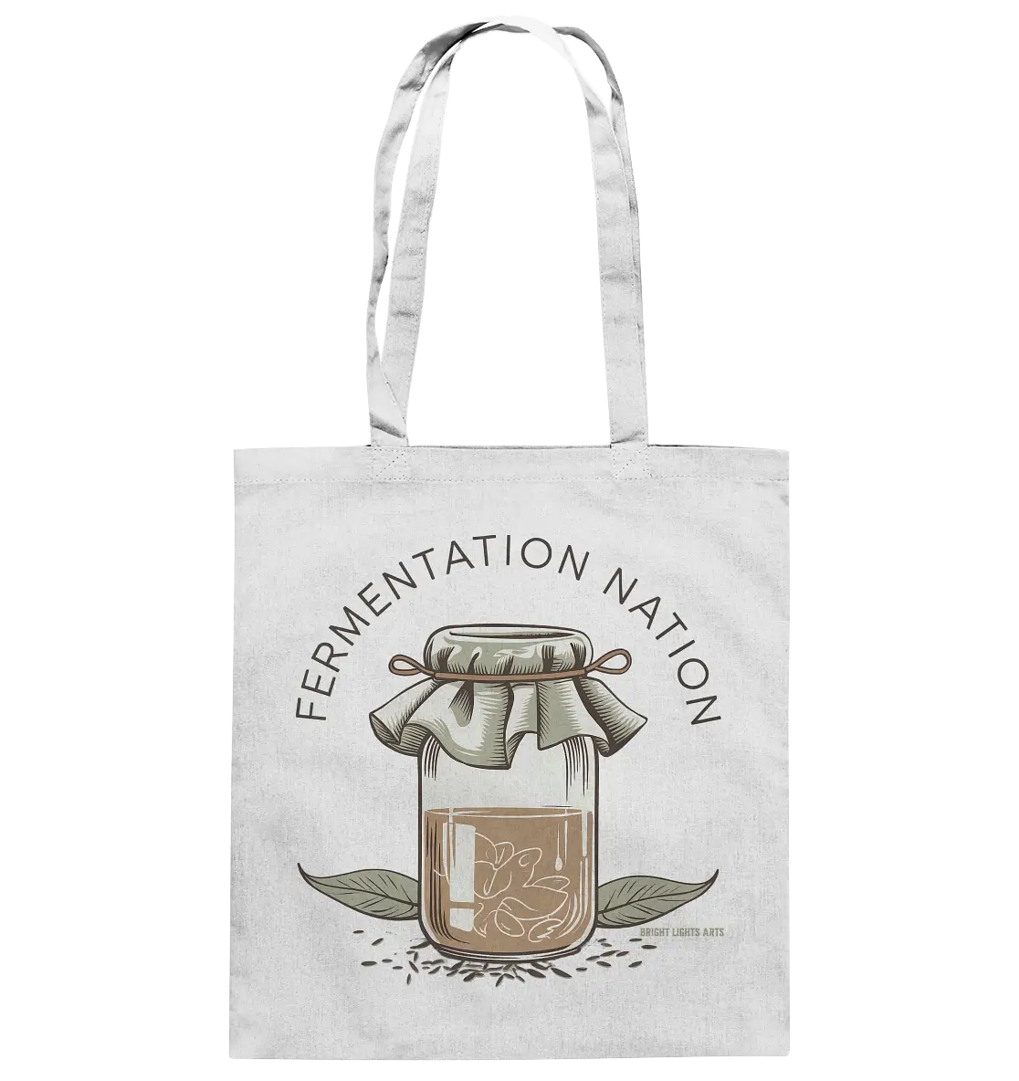 Fermentation Nation – Vintage Glasdesign - Baumwolltasche Bright Lights Arts