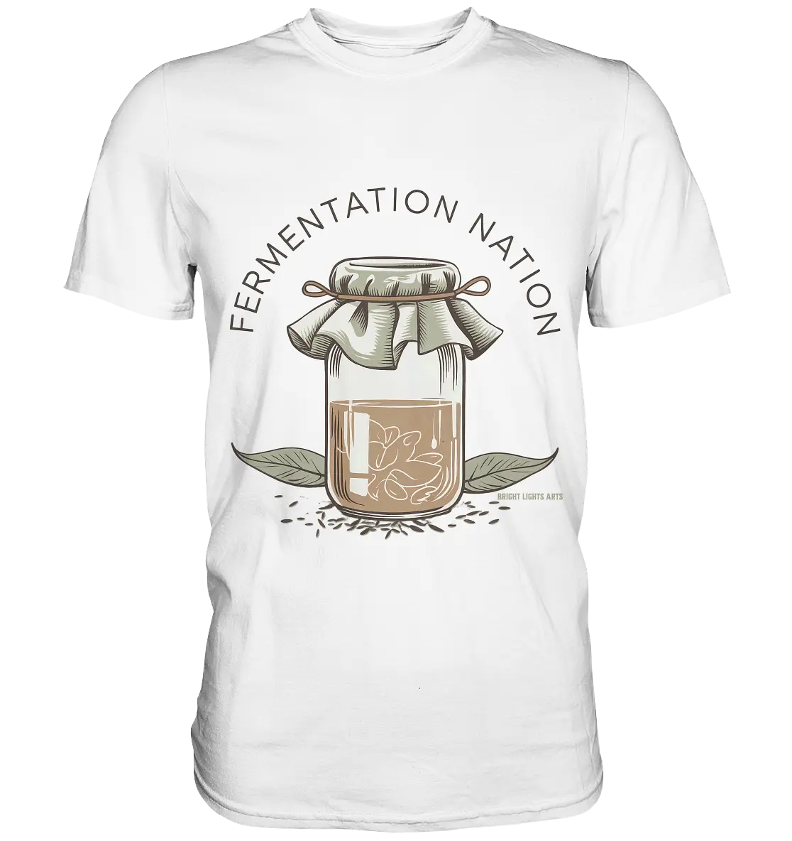 Fermentation Nation – Vintage Glasdesign - Premium Shirt Bright Lights Arts
