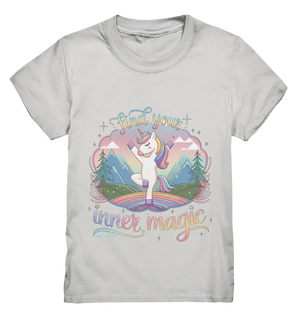 Find Your Inner Magic – Yoga-Einhorn auf dem Regenbogen - Kids Premium Shirt Bright Lights Arts