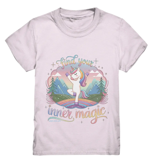 Find Your Inner Magic – Yoga-Einhorn auf dem Regenbogen - Kids Premium Shirt Bright Lights Arts