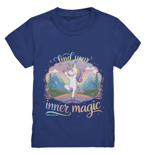 Find Your Inner Magic – Yoga-Einhorn auf dem Regenbogen - Kids Premium Shirt Bright Lights Arts