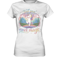 Find Your Inner Magic – Yoga-Einhorn auf dem Regenbogen - Ladies Premium Shirt Bright Lights Arts