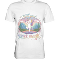 Find Your Inner Magic – Yoga-Einhorn auf dem Regenbogen - Premium Shirt Bright Lights Arts