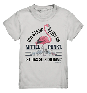 Flamingo im Mittelpunkt – Symbiose im Comic-Stil - Kids Premium Shirt Bright Lights Arts