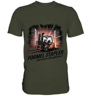 Formel Stapler – Die Königsklasse der Flurförderfahrzeuge - Premium Shirt - Bright Lights Arts