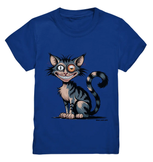 Frech und außergewöhnlich Cartoon Katze mit wildem Blick Ein humorvolles Design - Kids Premium Shirt Bright Lights Arts