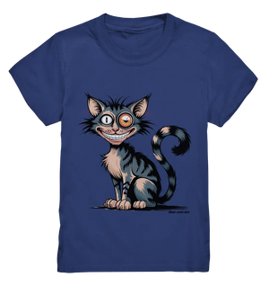 Frech und außergewöhnlich Cartoon Katze mit wildem Blick Ein humorvolles Design - Kids Premium Shirt Bright Lights Arts