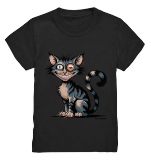 Frech und außergewöhnlich Cartoon Katze mit wildem Blick Ein humorvolles Design - Kids Premium Shirt Bright Lights Arts