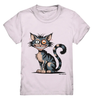 Frech und außergewöhnlich Cartoon Katze mit wildem Blick Ein humorvolles Design - Kids Premium Shirt Bright Lights Arts