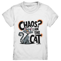 Frech und außergewöhnlich Cartoon Katze mit wildem Blick Ein humorvolles Design - Kids Premium Shirt Bright Lights Arts