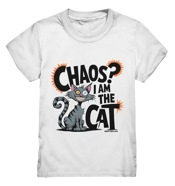 Frech und außergewöhnlich Cartoon Katze mit wildem Blick Ein humorvolles Design - Kids Premium Shirt Bright Lights Arts