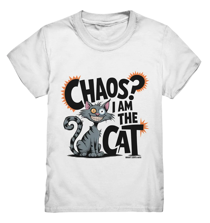 Frech und außergewöhnlich Cartoon Katze mit wildem Blick Ein humorvolles Design - Kids Premium Shirt Bright Lights Arts