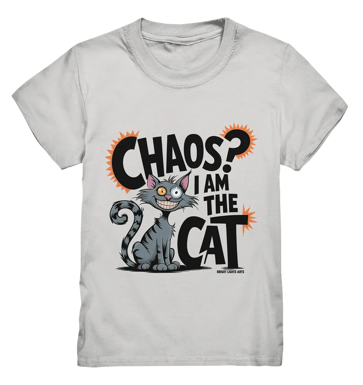 Frech und außergewöhnlich Cartoon Katze mit wildem Blick Ein humorvolles Design - Kids Premium Shirt Bright Lights Arts