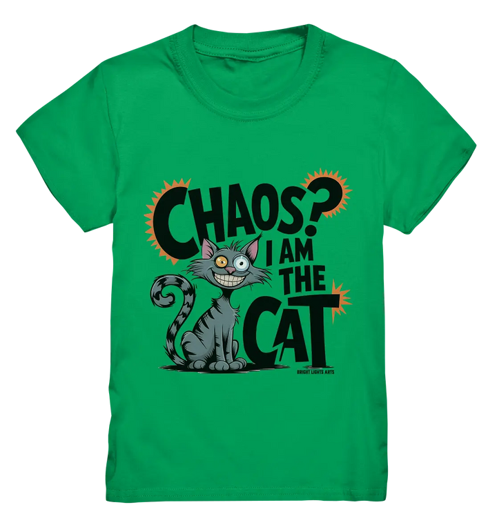 Frech und außergewöhnlich Cartoon Katze mit wildem Blick Ein humorvolles Design - Kids Premium Shirt Bright Lights Arts