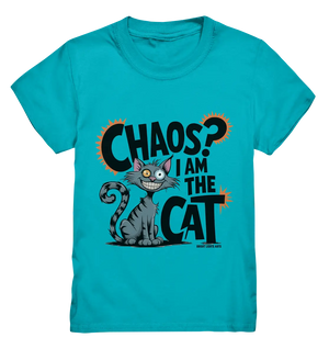 Frech und außergewöhnlich Cartoon Katze mit wildem Blick Ein humorvolles Design - Kids Premium Shirt Bright Lights Arts