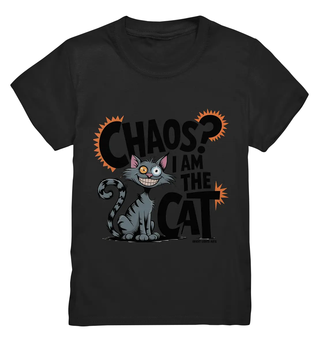 Frech und außergewöhnlich Cartoon Katze mit wildem Blick Ein humorvolles Design - Kids Premium Shirt Bright Lights Arts
