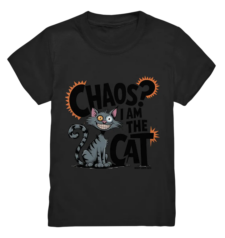 Frech und außergewöhnlich Cartoon Katze mit wildem Blick Ein humorvolles Design - Kids Premium Shirt Bright Lights Arts