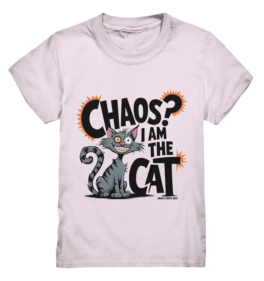 Frech und außergewöhnlich Cartoon Katze mit wildem Blick Ein humorvolles Design - Kids Premium Shirt Bright Lights Arts