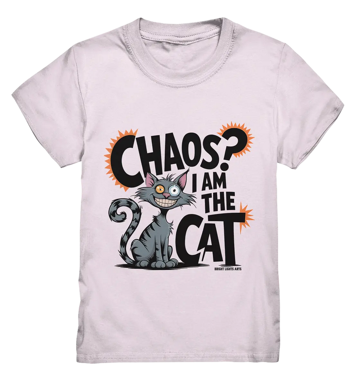 Frech und außergewöhnlich Cartoon Katze mit wildem Blick Ein humorvolles Design - Kids Premium Shirt Bright Lights Arts