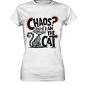 Frech und außergewöhnlich Cartoon Katze mit wildem Blick Ein humorvolles Design - Ladies Premium Shirt Bright Lights Arts