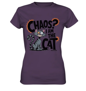 Frech und außergewöhnlich Cartoon Katze mit wildem Blick Ein humorvolles Design - Ladies Premium Shirt Bright Lights Arts