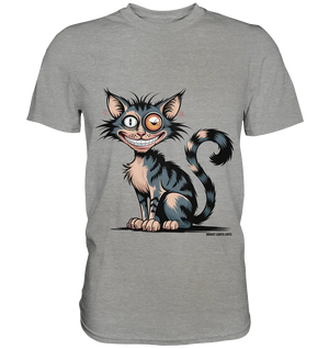 Frech und außergewöhnlich Cartoon Katze mit wildem Blick Ein humorvolles Design - Premium Shirt Bright Lights Arts