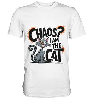 Frech und außergewöhnlich Cartoon Katze mit wildem Blick Ein humorvolles Design - Premium Shirt Bright Lights Arts