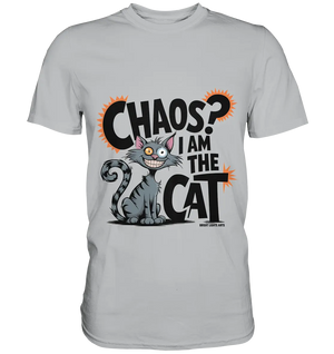 Frech und außergewöhnlich Cartoon Katze mit wildem Blick Ein humorvolles Design - Premium Shirt Bright Lights Arts