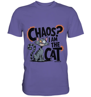 Frech und außergewöhnlich Cartoon Katze mit wildem Blick Ein humorvolles Design - Premium Shirt Bright Lights Arts