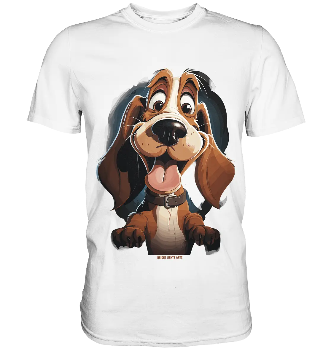 Frecher Hund – Charmantes Cartoon-Design mit Hund - Premium Shirt Bright Lights Arts