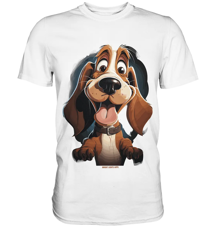 Frecher Hund – Charmantes Cartoon-Design mit Hund - Premium Shirt Bright Lights Arts