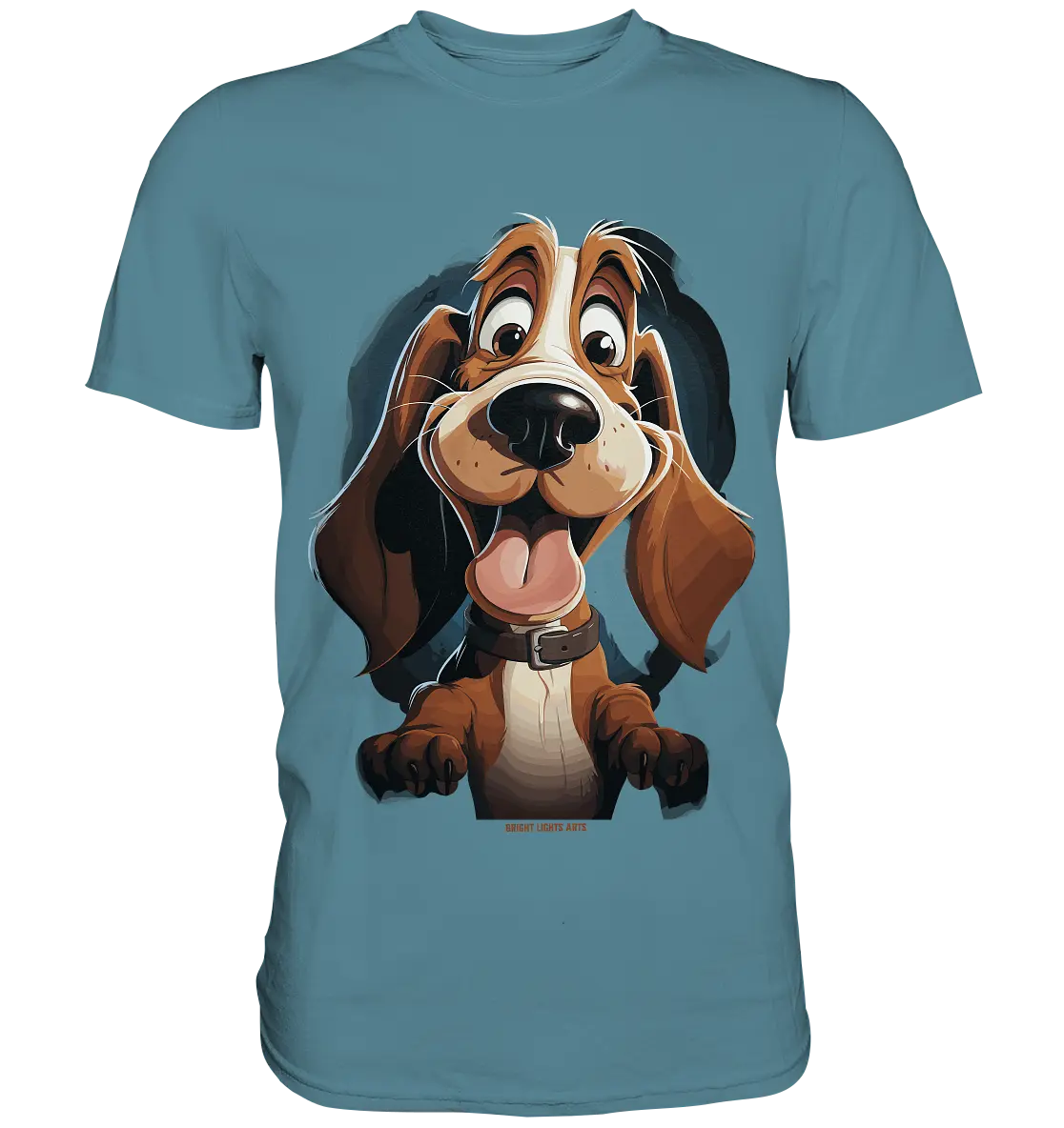 Frecher Hund – Charmantes Cartoon-Design mit Hund - Premium Shirt Bright Lights Arts