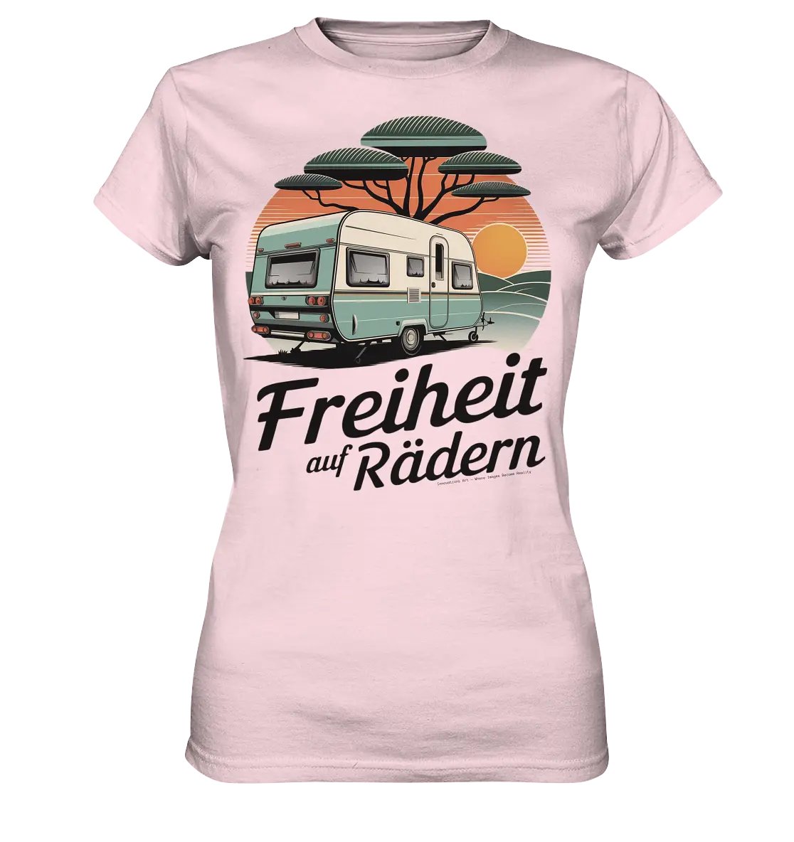 Freiheit auf Rädern - Retro Camping - Ladies Premium Shirt Bright Lights Arts