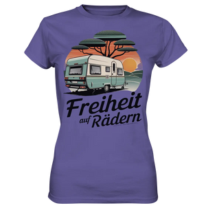 Freiheit auf Rädern - Retro Camping - Ladies Premium Shirt Bright Lights Arts