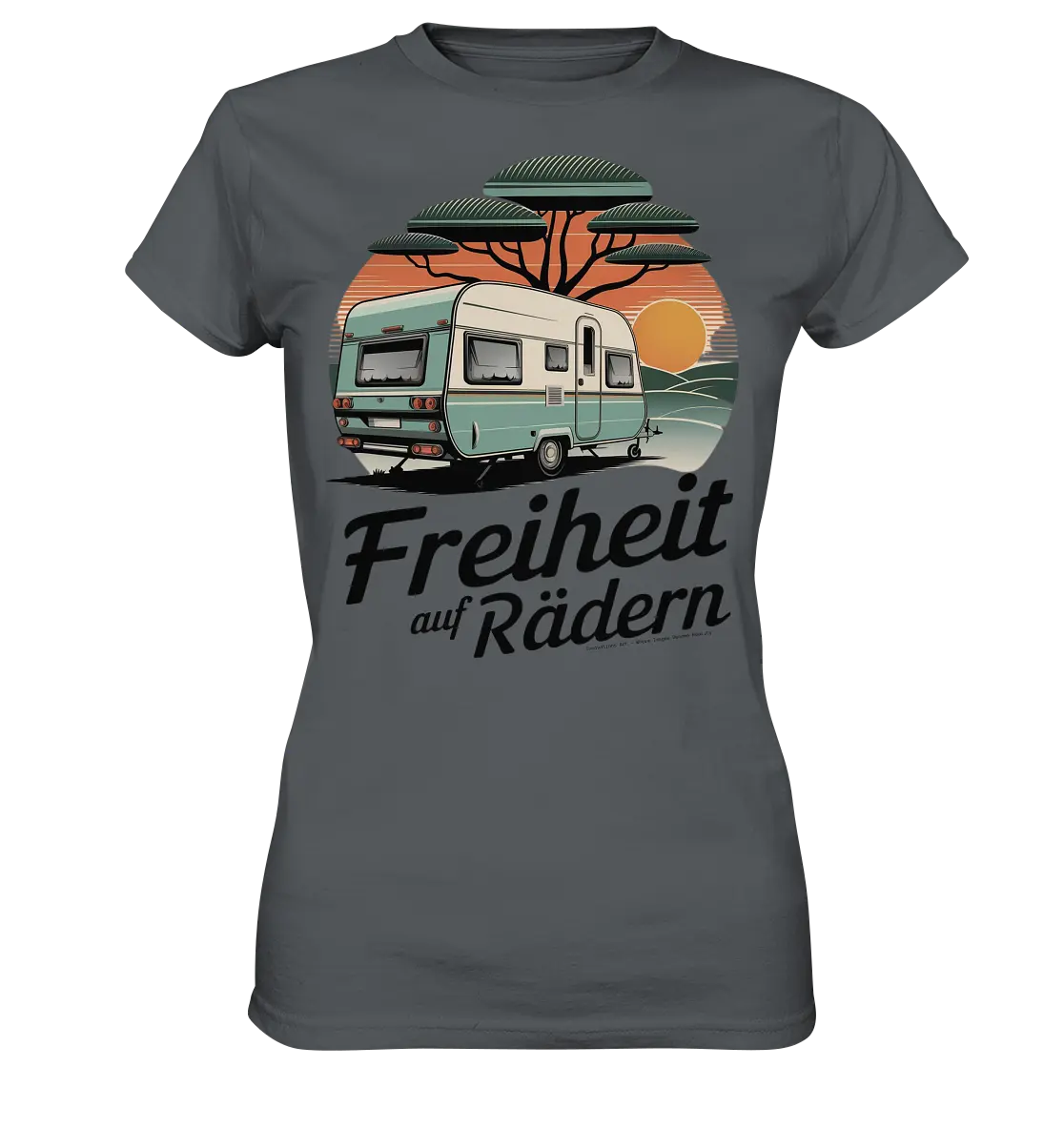 Freiheit auf Rädern - Retro Camping - Ladies Premium Shirt Bright Lights Arts