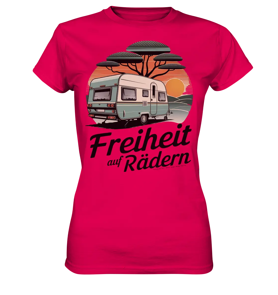 Freiheit auf Rädern - Retro Camping - Ladies Premium Shirt Bright Lights Arts