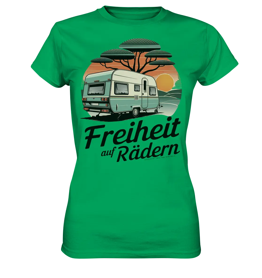 Freiheit auf Rädern - Retro Camping - Ladies Premium Shirt Bright Lights Arts