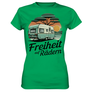 Freiheit auf Rädern - Retro Camping - Ladies Premium Shirt Bright Lights Arts