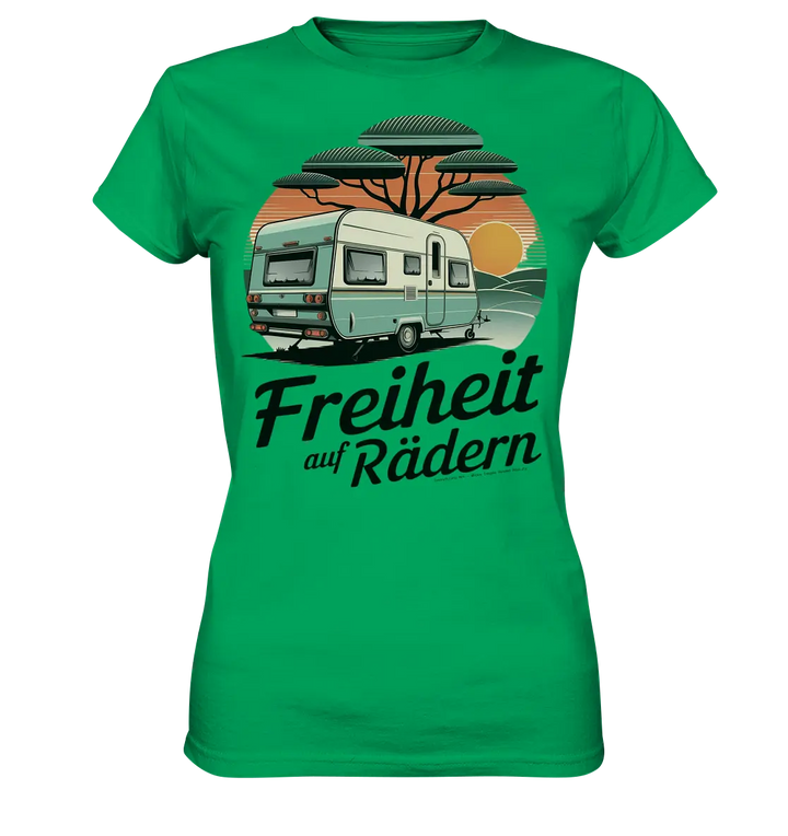 Freiheit auf Rädern - Retro Camping - Ladies Premium Shirt Bright Lights Arts