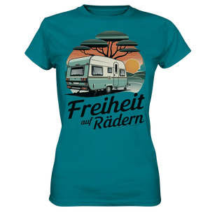 Freiheit auf Rädern - Retro Camping - Ladies Premium Shirt Bright Lights Arts